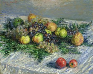 Naturaleza muerta con peras y uvas, 1880